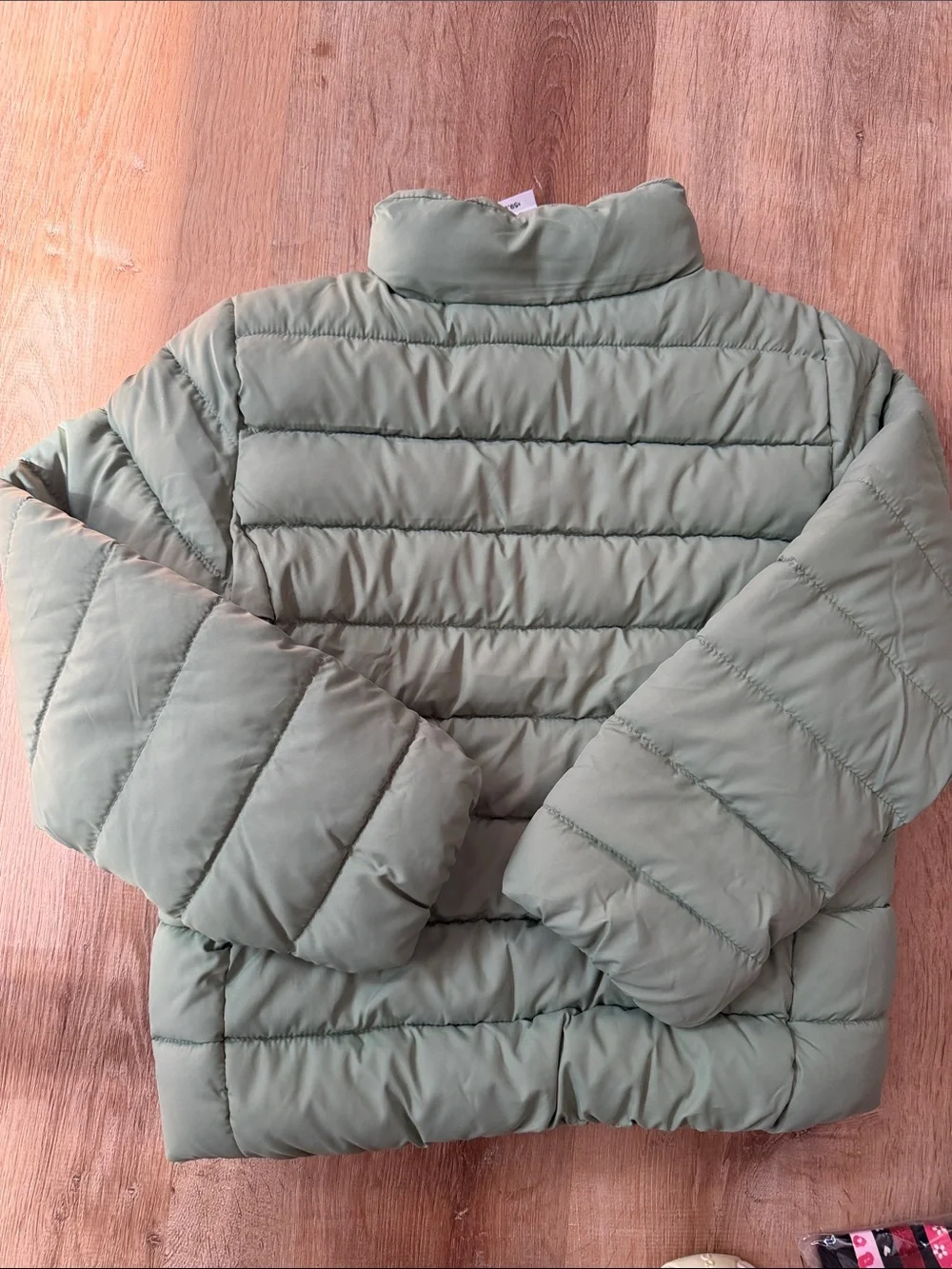 NWT Children's Place girls Puffer Jacket in Olive Misty Green size medium 7/8